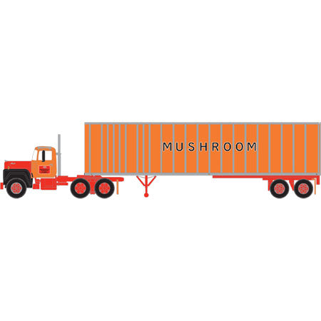 Athearn 12189 N Mushroom Mack R with 40' X Post Trailer