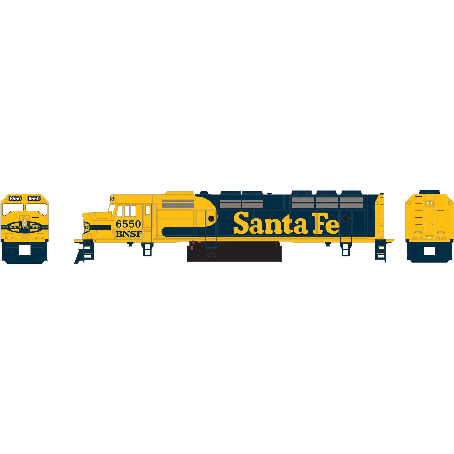 Athearn 22432 N Burlington Northern Santa Fe F45 Patch Diesel Locomotive #6550