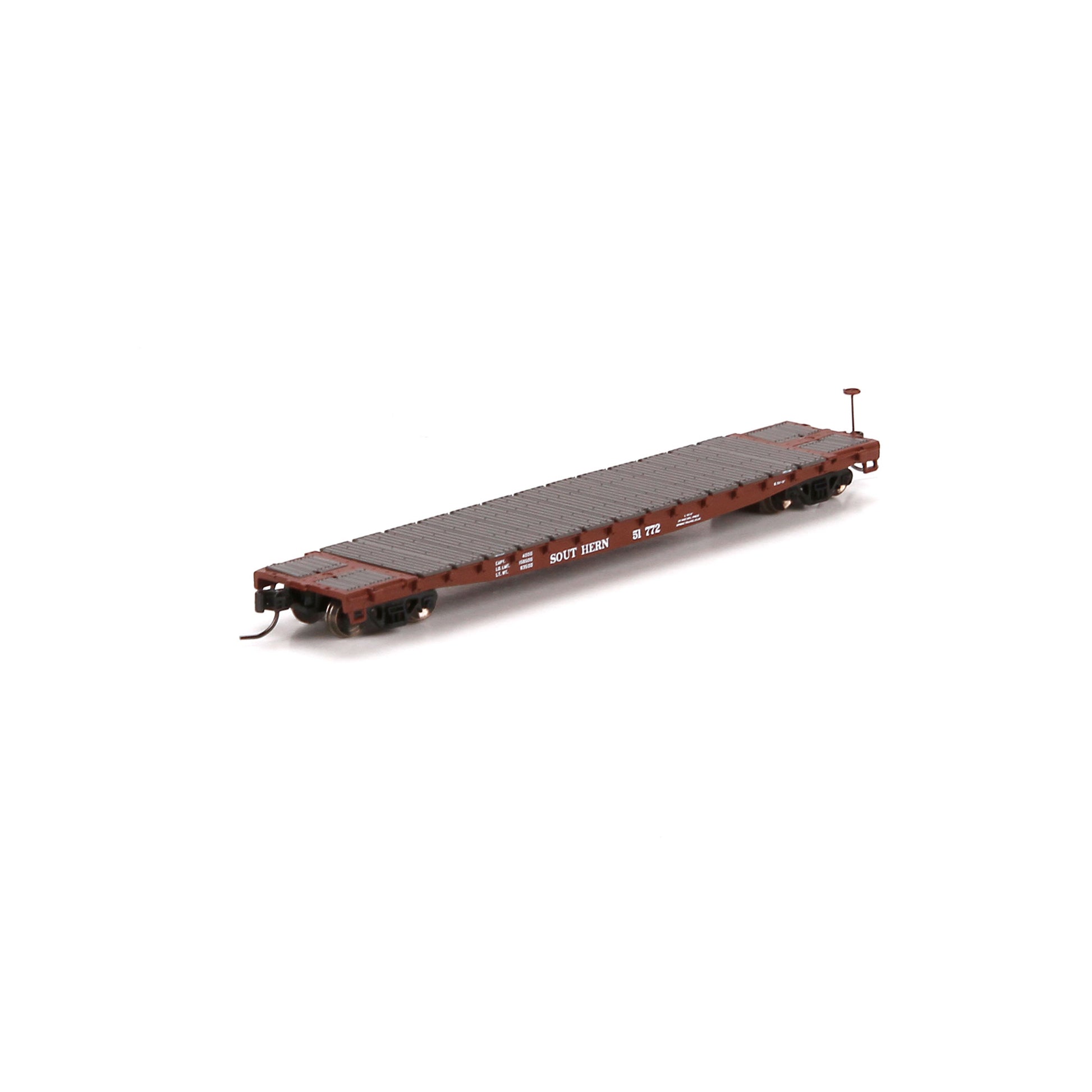 Athearn 24157 N Southern 53' GSC Flat Boxcar Red #51772