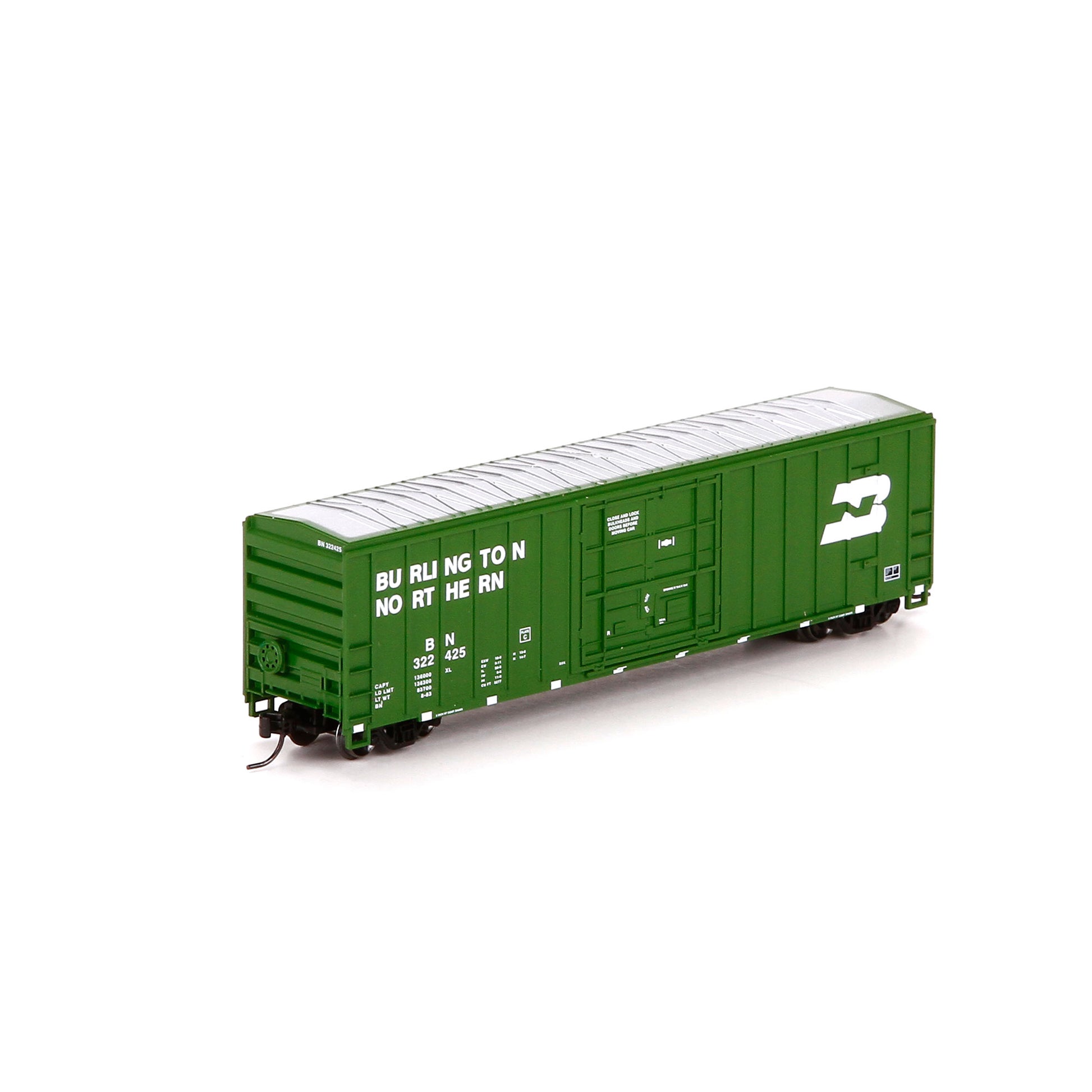 Athearn 24216 N Scale Burlington Northern 50' FMC Plug Door Box Car #322425