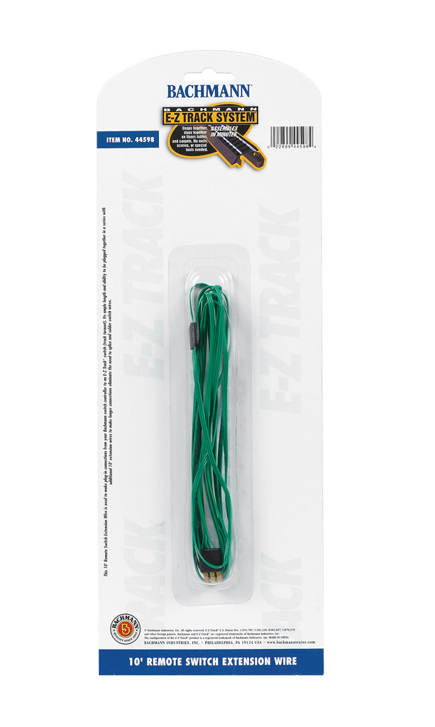 Bachmann 44598 HO Scale Green 10'''' E-Z Track System Switch Extension Wire