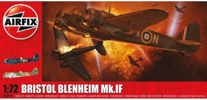 Airfix Products A04059 1:72 Bristol Blenheim Mk.IF Military Aircraft Plane Kit