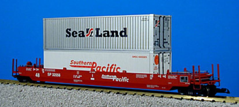 USA Trains R17120 G Southern Pacific Gunderson Husky Stack with 2 Containers #3