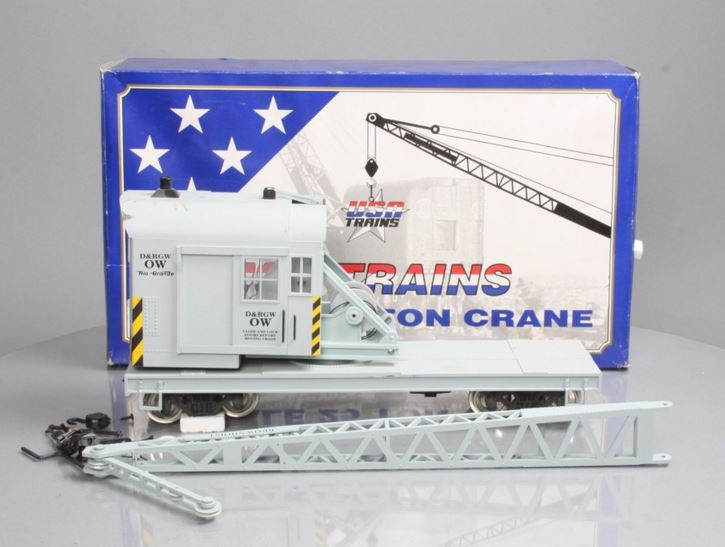 USA Trains R1862 G Denver & Rio Grande Western 25-Ton Crane (Metal Wheels) LN/Box