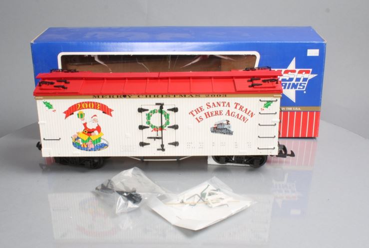 USA Trains R13021 G Scale Christmas 2003 Refrigerator Car LN/Box
