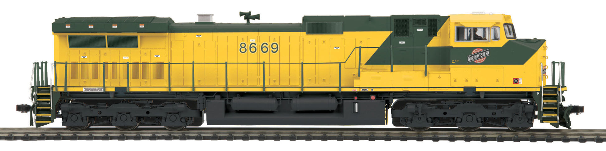 MTH 80-2294-1 HO Chicago & North Western Dash-9 Diesel w/ P-S 3 #8669