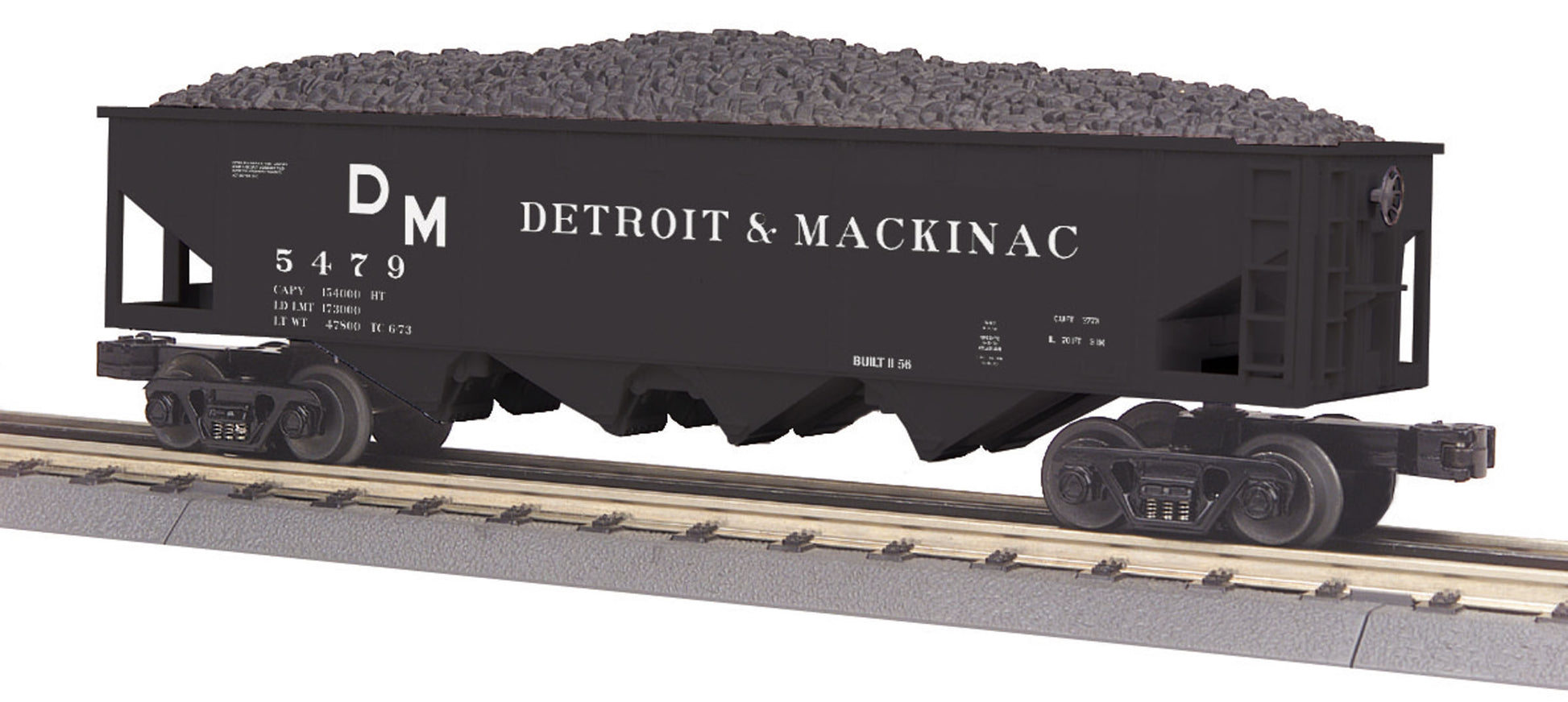 MTH 30-75529 O Detroit & Mackinac 4-Bay Hopper Car #5479