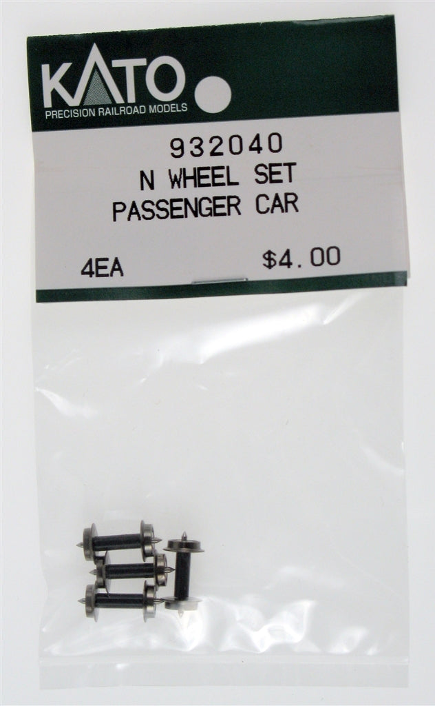 Kato 93-2040 N Passenger Car Wheelset (Pack of 4)