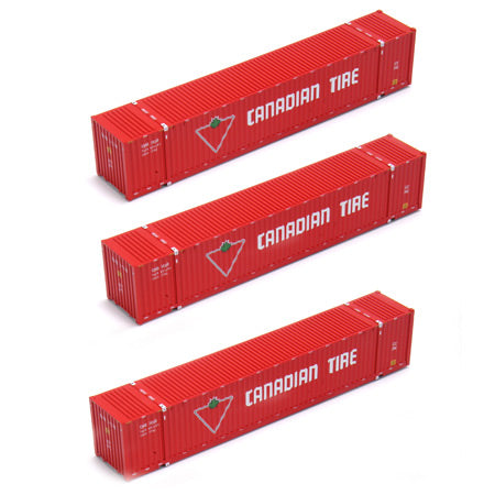 Athearn 26576 HO Canadian Tire 53' Jindo Container (Set of 3)