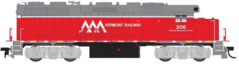 Atlas 10001731 HO Vermont EMD GP38 Low Nose Diesel Locomotive Sound/DCC #206