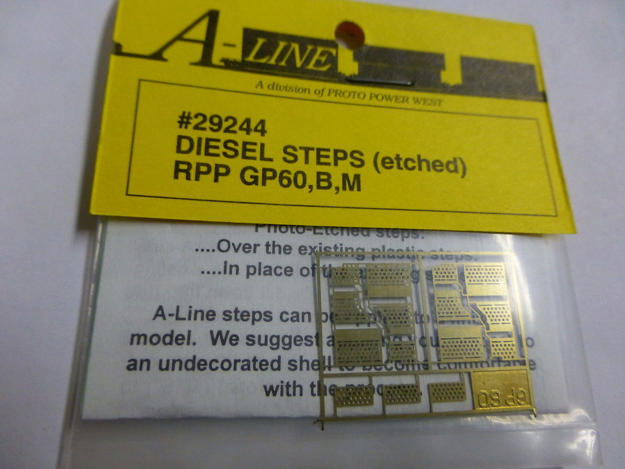 A-Line 29244 HO Brass Diesel Steps For Railpower Shells GP60B, GP60M