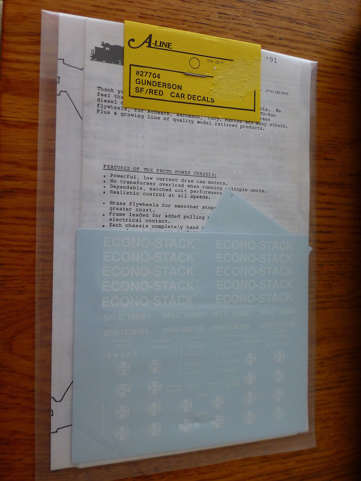 A-Line 27704 HO Gunderson Econo Stack Decals
