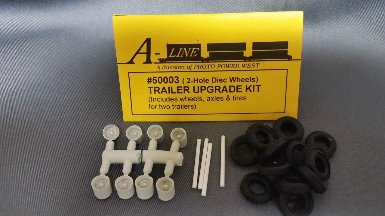 A-Line 50003 HO Trailer Upgrade 2 Hole Disc - 8 Wheels & 16 Tires Kit