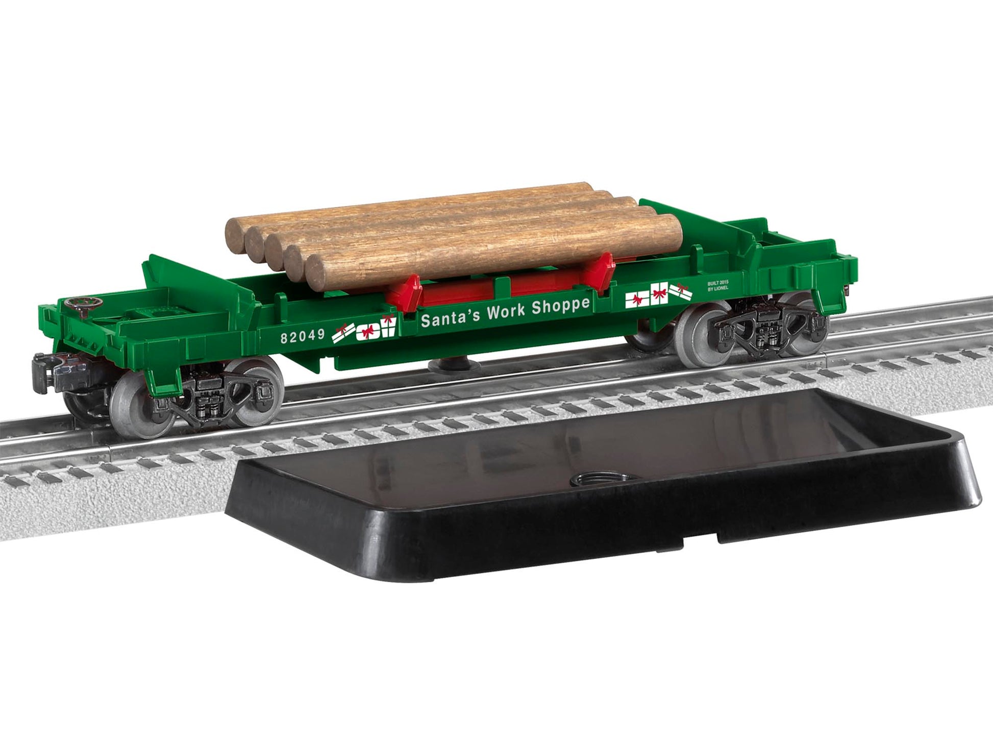 Lionel 6-82049 O Santa's Work Shoppe Log Dump Car w/Unloading Bin & Load LN/Box