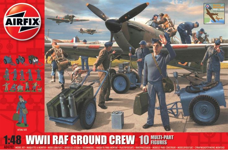 Airfix Products A04702 1:48 WWII RAF Ground Crew Model Figure Set