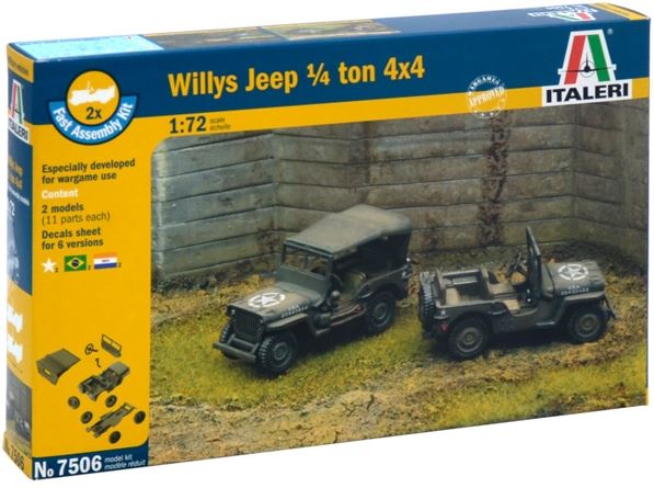 Italeri 7506S 1:72 Willys Jeep 1/4 Ton 4x4