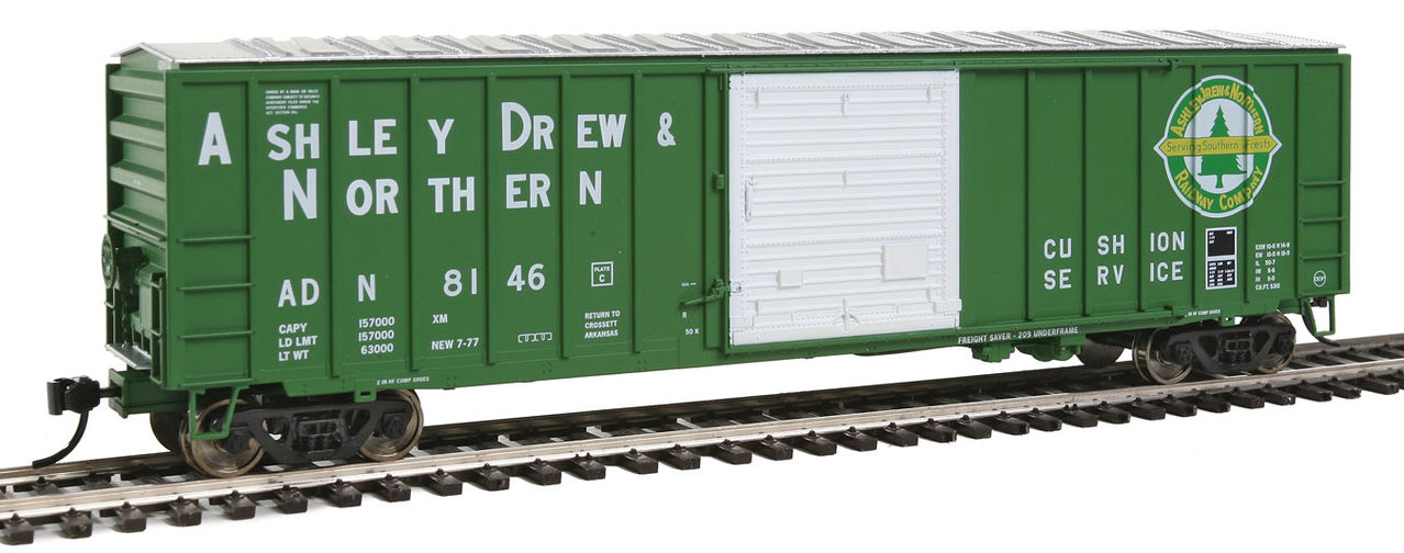 Walthers 910-2118 HO Ashley, Drew & Northern 50' ACF Exterior Post Boxcar #8146