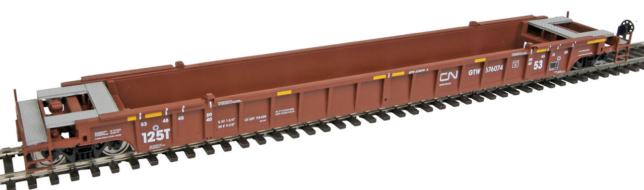 Walthers 910-55064 HO Grand Trunk Western CN 53' 3-Unit NSC Well Car #676074