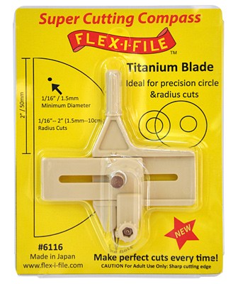 Flex-I-File 6116 Super Cutting Compass w/Titanium Blade for Precision Circle