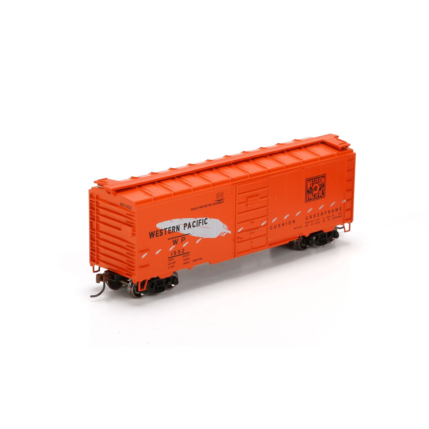 Athearn 71998 HO Scale Western Pacific 40' Superior Door Box #1952