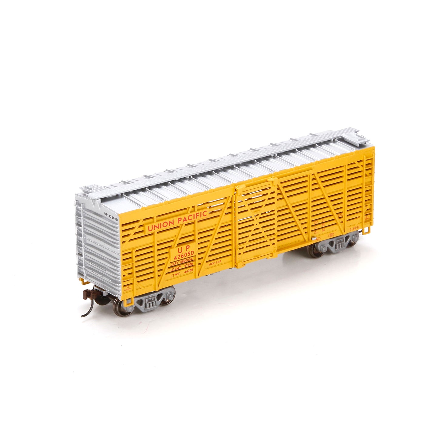 Athearn 75965 HO Union Pacific 40' Stock Car Yellow #42605D