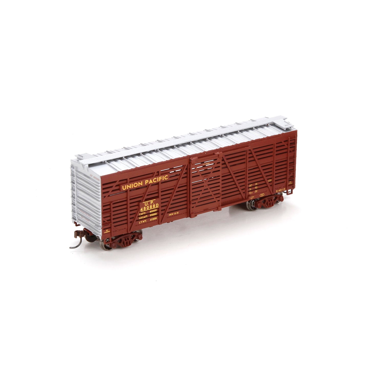 Athearn 75969 HO Union Pacific 40' Stock Car Brown #48088D