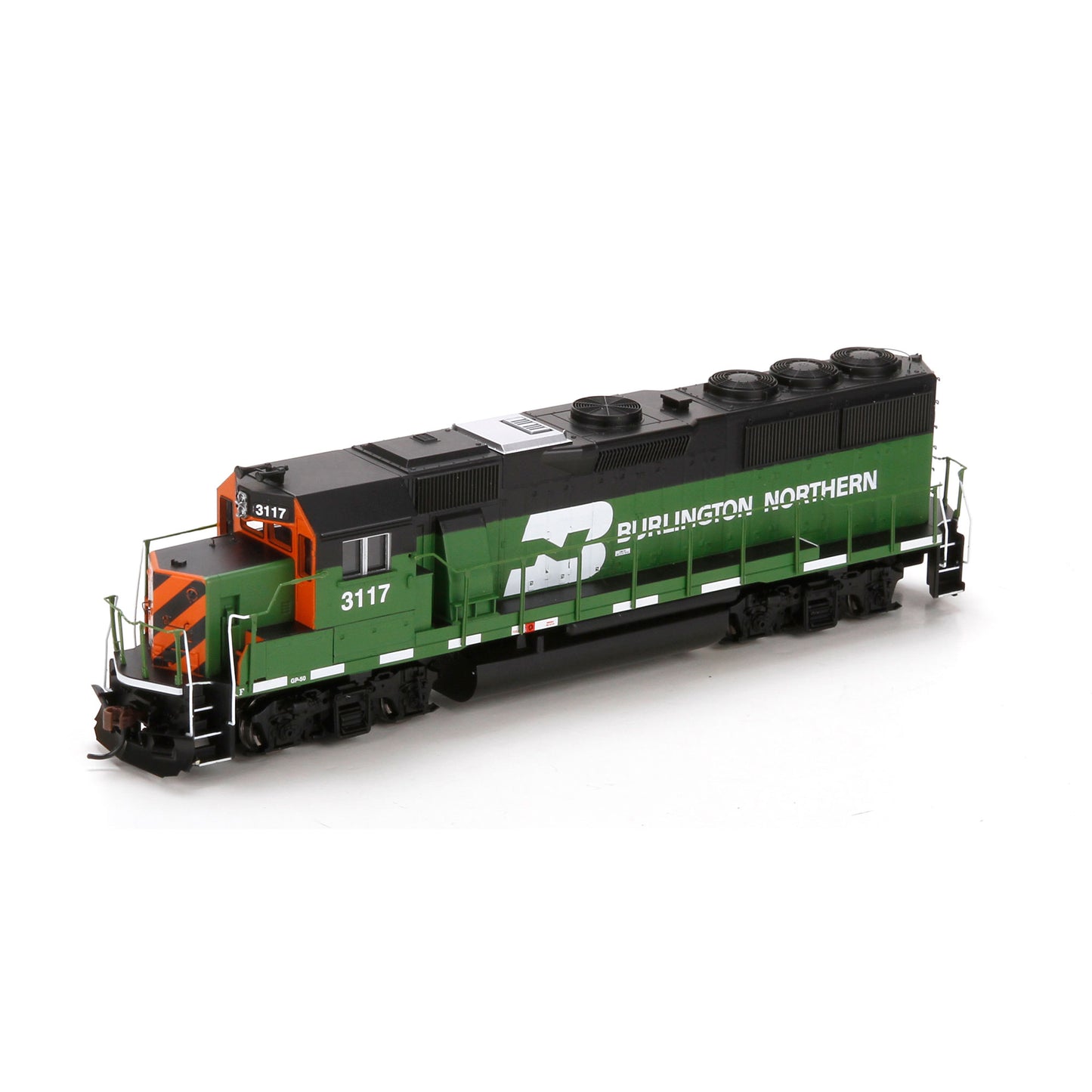 Athearn 77886 HO Burlington Northern GP50 Phase II Tiger Stripe #3117
