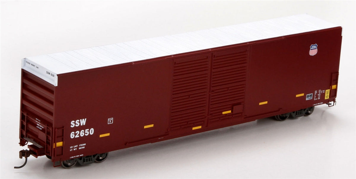 Athearn 87180 HO Union Pacific/Ex-SSW FMC 60' DD Hi-Cube Smooth Boxcar #62650