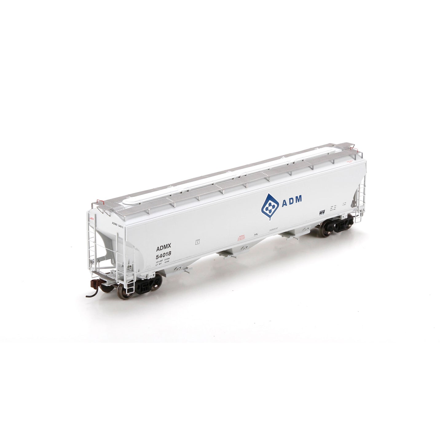 Athearn 89487 HO ADM Trinity 3-Bay Covered Hopper #54018