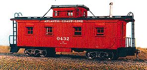 American Model Builders 859 HO Atlantic Coast Line Laser Art M-3 Caboose Kit