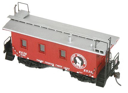 American Model Builders 877 Laser Art GN/BN Transfer Wood Caboose HO Scale Kit
