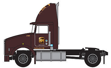 Trainworx Inc 48044-04 N UPS 272667 Kenworth T800 LNG Single-Axle Tractor Only