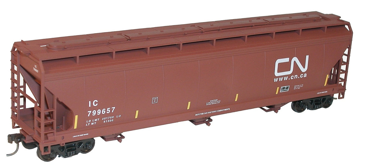 Accurail 2102 HO Illinois Central/Canadian National ACF 3-Bay Centerflow Hopper