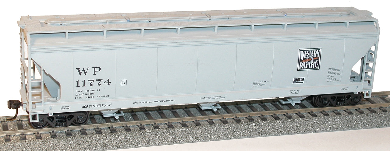 Accurail 2104 HO Scale Western Pacific ACF 3-Bay Covered Hopper (Road #: 11774)