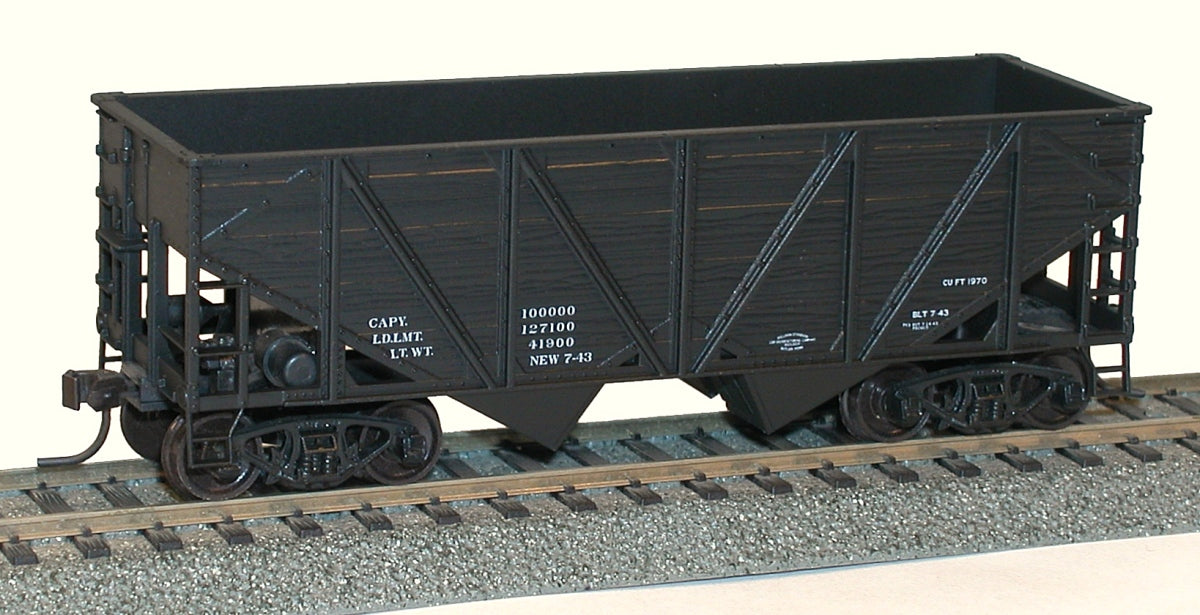 Accurail 2797 HO Data Only (black) 55-Ton Wood Side Twin Hopper Kit