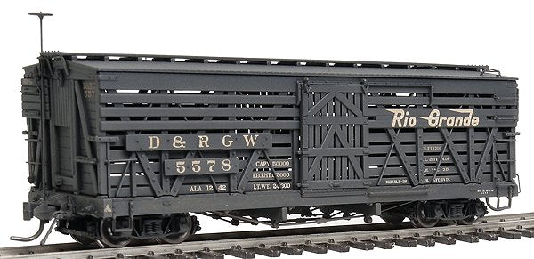 Blackstone Models 340227W HOn3 DRGW 5500-Series 30' Weathered Stock Car #5578