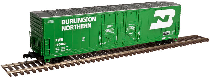 Atlas 3001318 O Burlington Northern Evans 53' Double Plug-Door Boxcar (3-Rail)