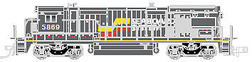 Atlas 40002402 N Scale Seaboard System B36-7 Diesel Locomotive #5822