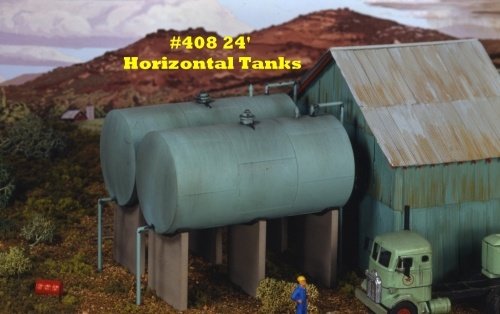 Campbell Scale Models 408 HO 24' Horizontal Tanks NIB