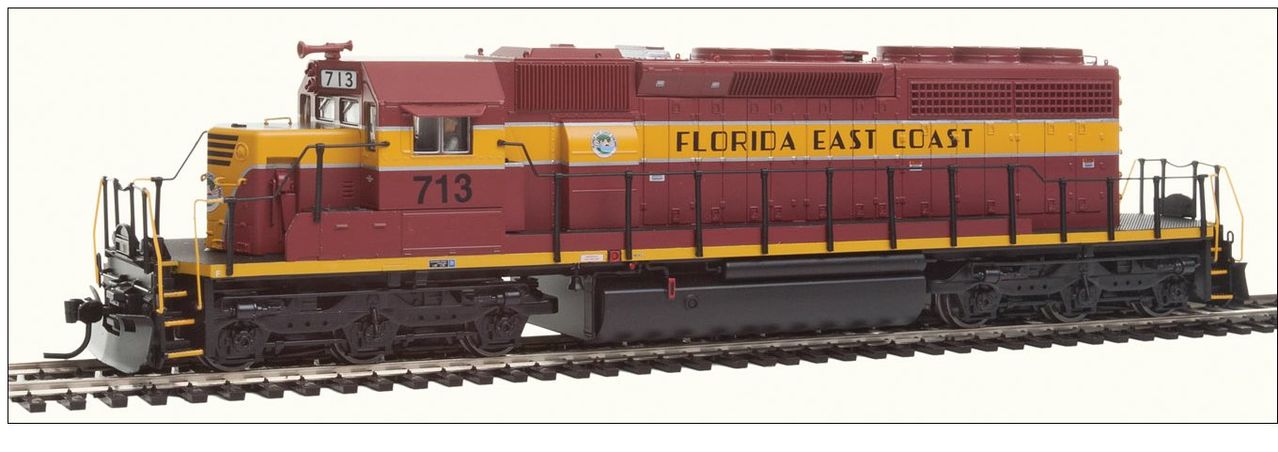 Broadway Limited 4217 HO Florida East Coast EMD SD40-2 Low-Nose Diesel #713