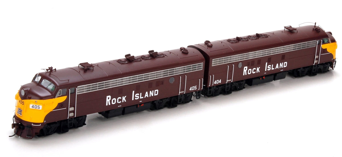 Athearn G22651 HO Rock Island FP7 A/A Diesel Locomotive w/DCC & Sound #404, #405