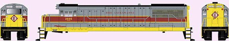 Bowser 23812 HO Erie Lackawanna GE U25B with LokSound & DCC Executive Line #2510
