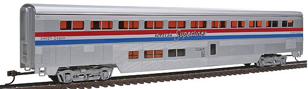 Con-Cor 0001-0802 HO Amtrak Phase III 85' Streamlined Superliner Coach Car