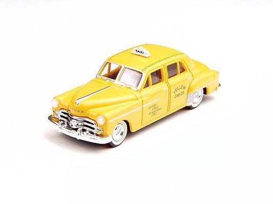 Classic Metal Works 30229 HO Mini Metals Yellow Cab '50 Dodge Meadowbrook Sedan