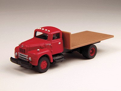 Classic Metal Works 30157 HO Mini Metals Red 1950's Intl. R-190 Flat Bed Truck
