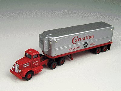 Classic Metal Works 31139 HO Mini Metals Carnation Super Power Tractor/Trailer