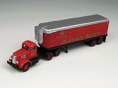 Classic Metal Works 31140 HO Mini Metals A&P White Super Power Tractor/Trailer