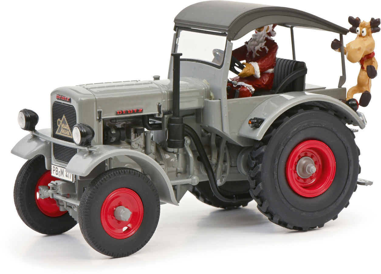 Schuco 450782400 1:32 Deutz F3 M417 Tractor with Santa Claus and Reindeer Figure