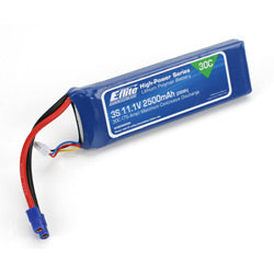 E-flite B25003S30 2500mAh 3S 11.1V 30C LiPo, 12AWG EC3