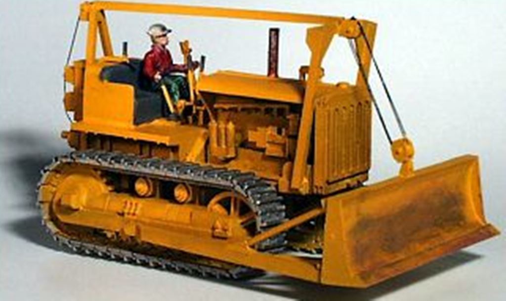 GHQ 61-006 HO Scale Unpainted 1940''''s D8 8R Bulldozer Pewter Kit